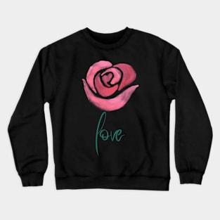 Pink Rose Love, Valentine's Day, Romance, Romantic Design Crewneck Sweatshirt